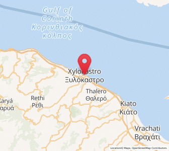 Map of Xylókastro, Peloponnese