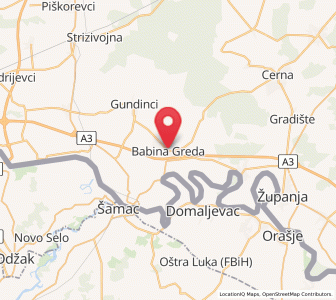 Map of Babina Greda, Vukovar-Sirmium