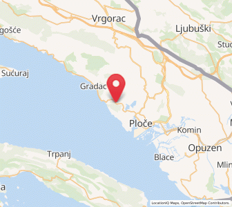 Map of Baćina, Dubrovnik-Neretva