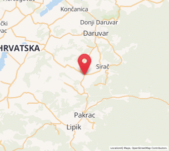 Map of Badljevina, County of Požega-Slavonia