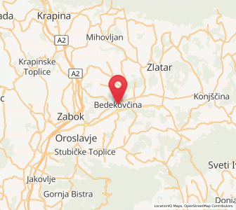 Map of Bedekovčina, County of Krapina-Zagorje