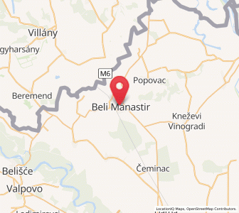 Map of Beli Manastir, County of Osijek-Baranja