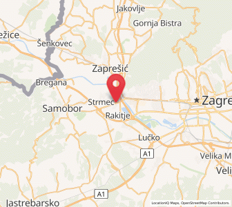 Map of Bestovje, County of Zagreb