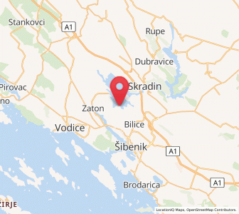 Map of Bilice, Šibenik-Knin