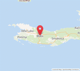 Map of Blato, Dubrovnik-Neretva