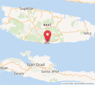 Map of Bol, Split-Dalmatia