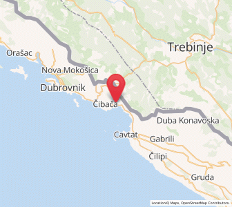 Map of Brašina, Dubrovnik-Neretva