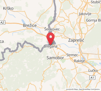 Map of Bregana, County of Zagreb