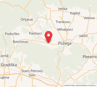 Map of Brestovac, County of Požega-Slavonia