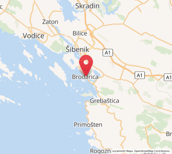 Map of Brodarica, Šibenik-Knin