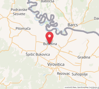 Map of Bušetina, County of Virovitica-Podravina