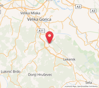 Map of Buševec, County of Zagreb