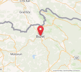 Map of Buzet, Istria