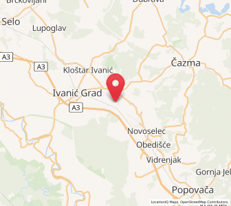 Map of Deanovec, County of Zagreb