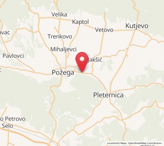 Map of Dervišaga, County of Požega-Slavonia