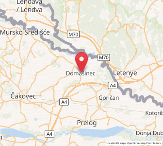 Map of Domašinec, County of Međimurje