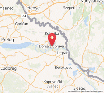 Map of Donja Dubrava, County of Međimurje