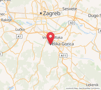 Map of Donja Lomnica, County of Zagreb