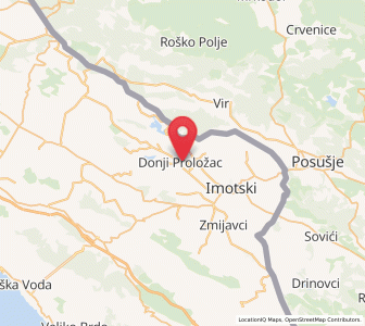 Map of Donji Proložac, Split-Dalmatia