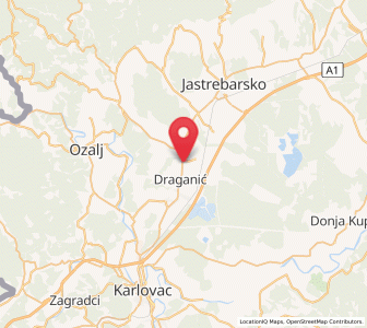 Map of Draganići, Karlovac