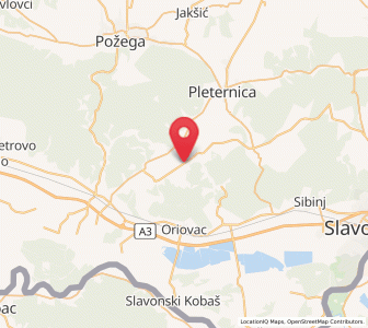 Map of Drenovac, County of Požega-Slavonia