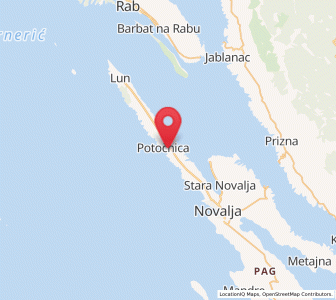 Map of Dubac-Varsan, County of Lika-Senj