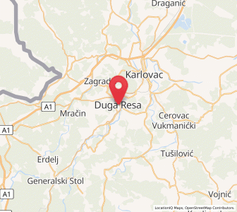 Map of Duga Resa, Karlovac
