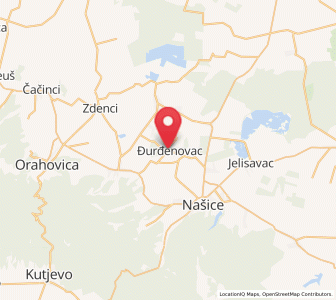 Map of Ðurđenovac, County of Osijek-Baranja
