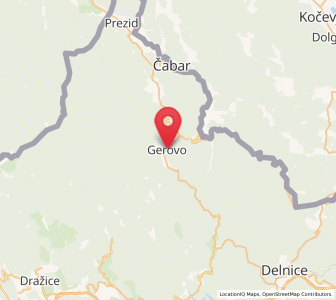 Map of Gerovo, County of Primorje-Gorski Kotar