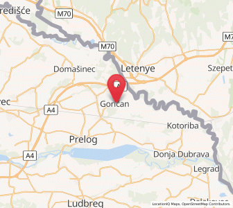 Map of Goričan, County of Međimurje