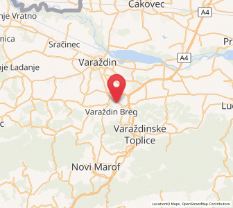Map of Gornji Kneginec, County of Varaždin