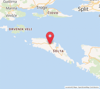 Map of Grohote, Split-Dalmatia