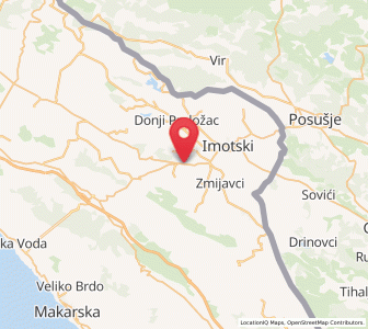 Map of Grubine, Split-Dalmatia