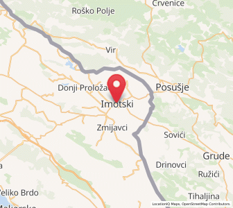 Map of Imotski, Split-Dalmatia