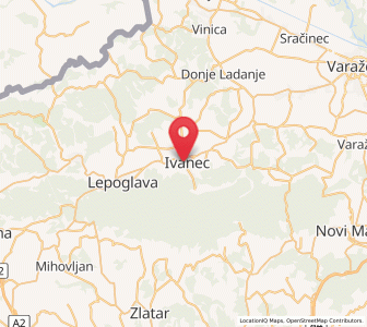 Map of Ivanec, County of Varaždin