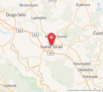 Map of Ivanić-Grad, County of Zagreb