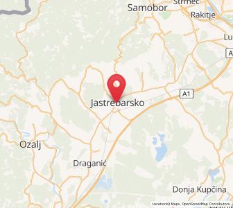 Map of Jastrebarsko, County of Zagreb