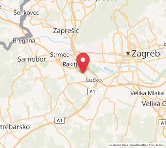 Map of Ježdovec, City of Zagreb