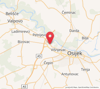 Map of Josipovac, County of Osijek-Baranja