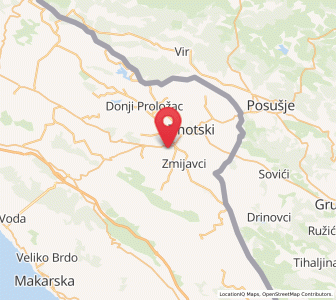 Map of Kamenmost, Split-Dalmatia