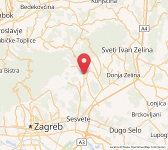 Map of Kašina, City of Zagreb