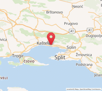 Map of Kaštel Gomilica, Split-Dalmatia