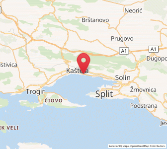 Map of Kaštel Kambelovac, Split-Dalmatia