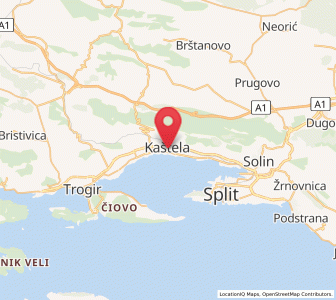 Map of Kaštel Lukšić, Split-Dalmatia