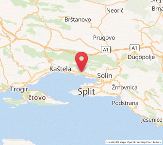 Map of Kaštel Sućurac, Split-Dalmatia