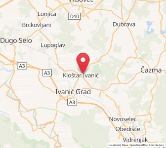 Map of Kloštar Ivanić, County of Zagreb