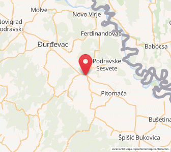 Map of Kloštar Podravski, County of Koprivnica-Križevci