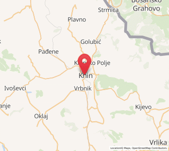 Map of Knin, Šibenik-Knin