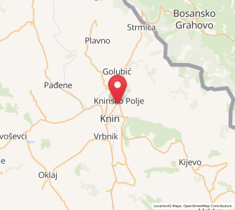 Map of Kninsko Polje, Šibenik-Knin