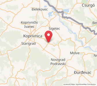 Map of Koprivnički Bregi, County of Koprivnica-Križevci